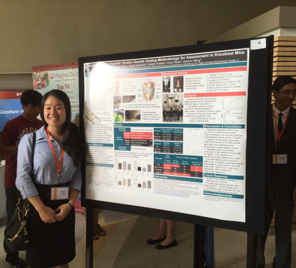 [7-28-2016] Hana presents her poster at the VT undergrad summer symposium