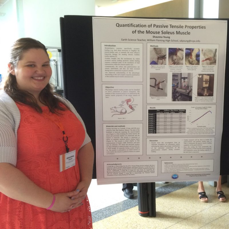 [7-28-2016] Shaunna presents her poster at the VT undergrad summer symposium